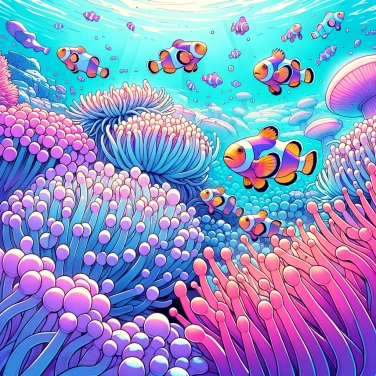 Can you explain why clownfish can live among anemones without getting stung?