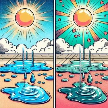 Explain why a puddle of water evaporates faster in the sun than in the shade?