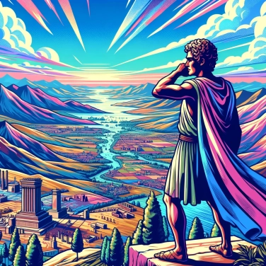 Explain why Alexander the Great cried upon seeing the vastness of his conquered empire.