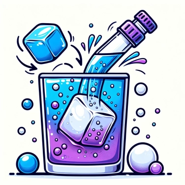 Explain why an ice cube melts more slowly in soda than in water?