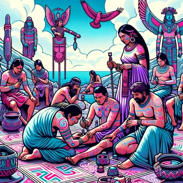 Explain why ancient civilizations practiced ritual tattooing?