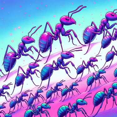 Explain why ants walk in a single file line to find food.