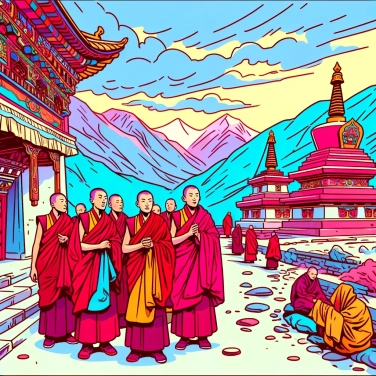 Explain why are the traditional clothes of Tibetan monks red?