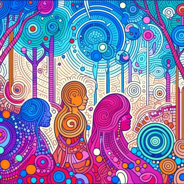 Explain why Australian Aborigines use dots in their art?