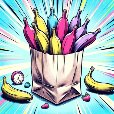 Explain why bananas ripen faster in a paper bag?