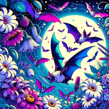 Explain why bats are attracted to flower nectar at night?