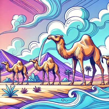 Explain why can camels survive without water for weeks?