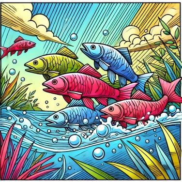 Explain why can river fish swim against the current?