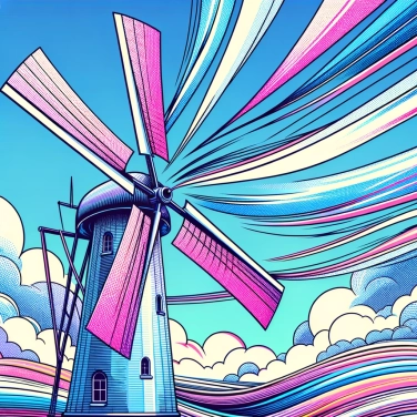 Explain why can the wind make a windmill turn?