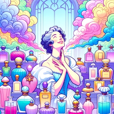Explain why Catherine de Medici used perfumes in large quantities.