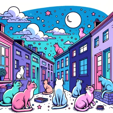 Explain why cats mainly meow at night?