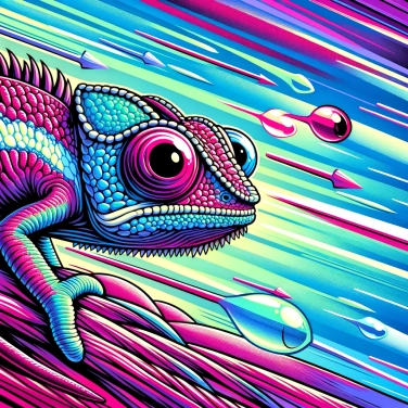 Explain why chameleons can look in two directions at once.
