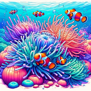 Explain why clownfish live in symbiosis with sea anemones.