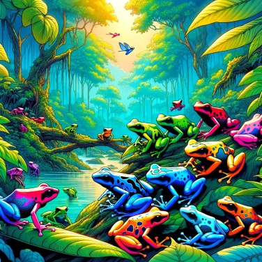 Explain why dendrobates are so colorful.