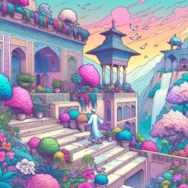 Explain why did the Persians practice the construction of hanging gardens?