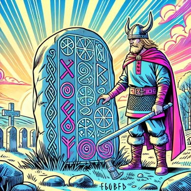 Explain why did the Vikings use symbols inscribed on runic stones?