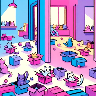 Explain why do cats prefer cardboard boxes over toys?