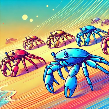 Explain why do crabs walk sideways?