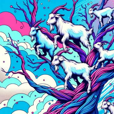 Explain why do goats climb trees in some regions of the world.