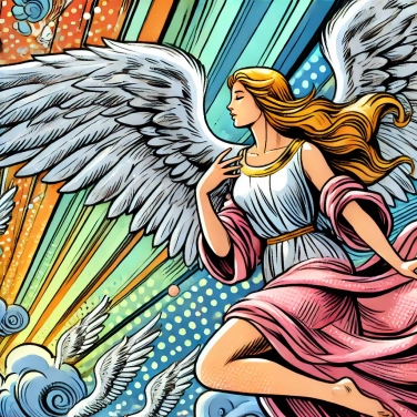 Explain why do images of angels in Western cultures often include wings?