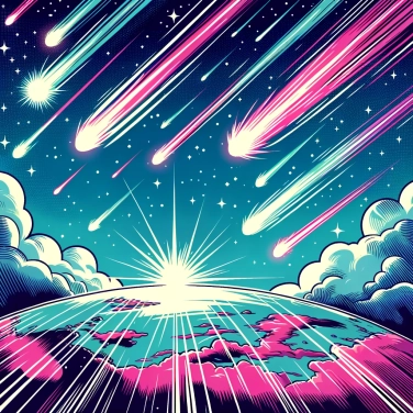 Explain why do meteors shine when they enter the Earth's atmosphere?