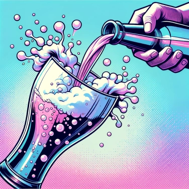 Explain why does foam form when pouring beer?