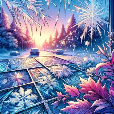 Explain why does frost form asymmetrically on surfaces?