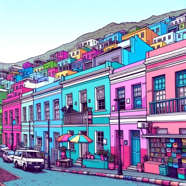 Explain why does the city of Bo-Kaap (in South Africa) display such colorful facades?