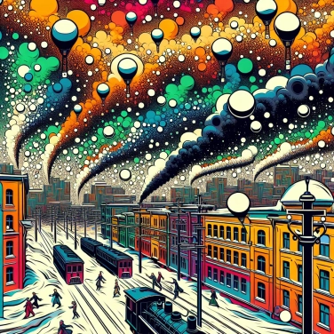 Explain why does the city of Norilsk (in Russia) sometimes see its snow turn black?
