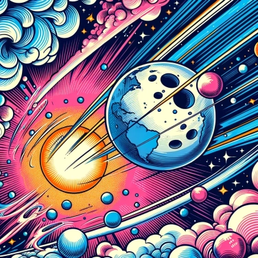 Explain why does the moon not fall onto Earth due to gravity?