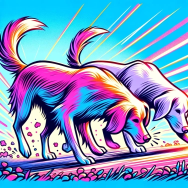 Explain why dogs constantly sniff when they go for a walk?
