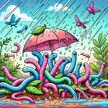 Explain why earthworms do not come out when it rains?