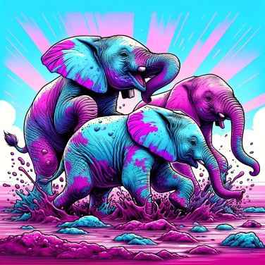 Explain why elephants smear mud on their skin?