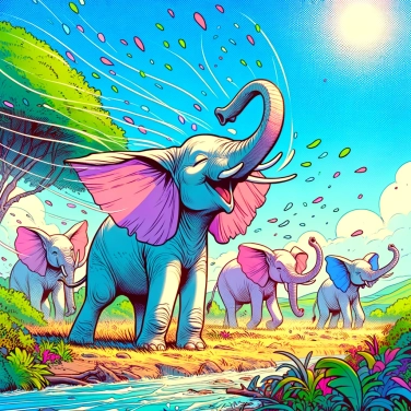 Explain why elephants use their ears to cool themselves down?