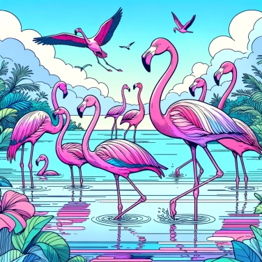 Explain why flamingos are pink?