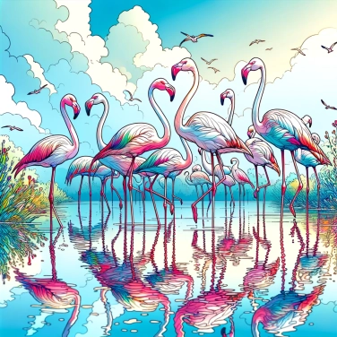 Explain why flamingos have such long and thin legs?