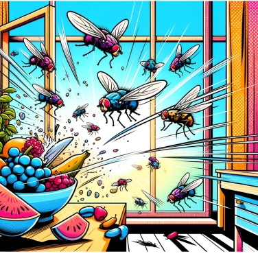 Explain why flies buzz?