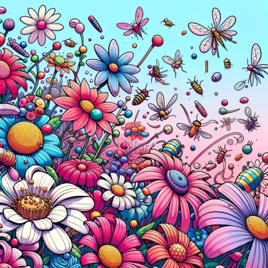 Explain why flowers have different colors and shapes to attract insects.