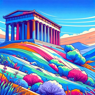 Explain why Greek temples were built on hills?