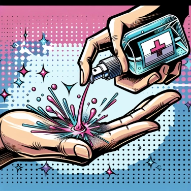 Explain why hand sanitizer stings on a small cut?