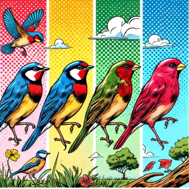 Explain why has evolution given specific colors to male birds?
