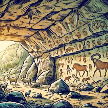 Explain why have some prehistoric paintings survived for millennia in damp caves?