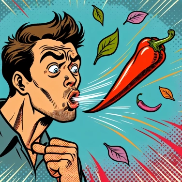 Explain why hot peppers sometimes make you want to cough?