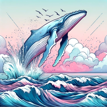 Explain why humpback whales jump out of the water when they hunt?