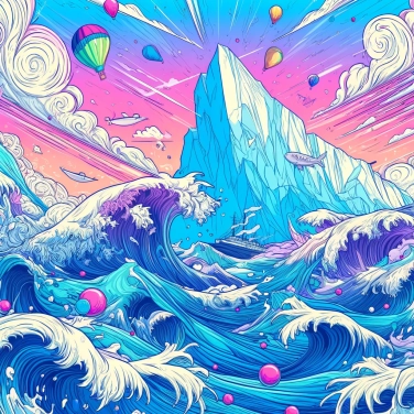 Explain why icebergs float even though they are made of ice?