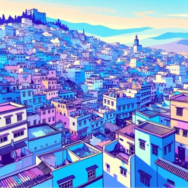 Explain why is the city of Chefchaouen (in Morocco) completely painted in blue?