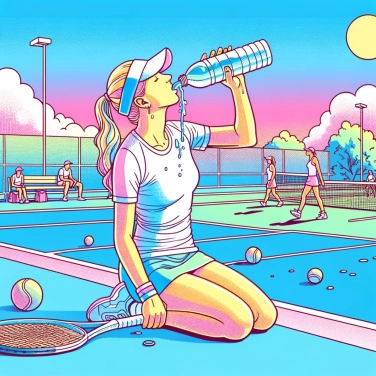 Explain why it is important to stay well hydrated during a tennis match.
