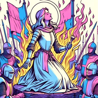 Explain why Joan of Arc was condemned for heresy and burned alive at the stake.