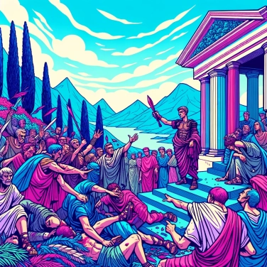 Explain why Julius Caesar was assassinated by a group of senators.
