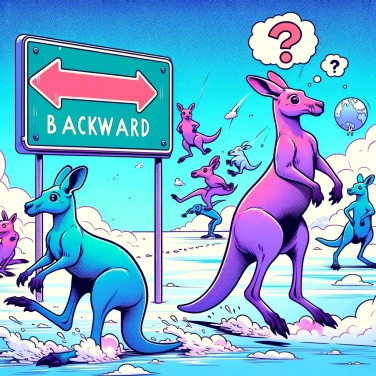 Explain why kangaroos cannot move backwards?